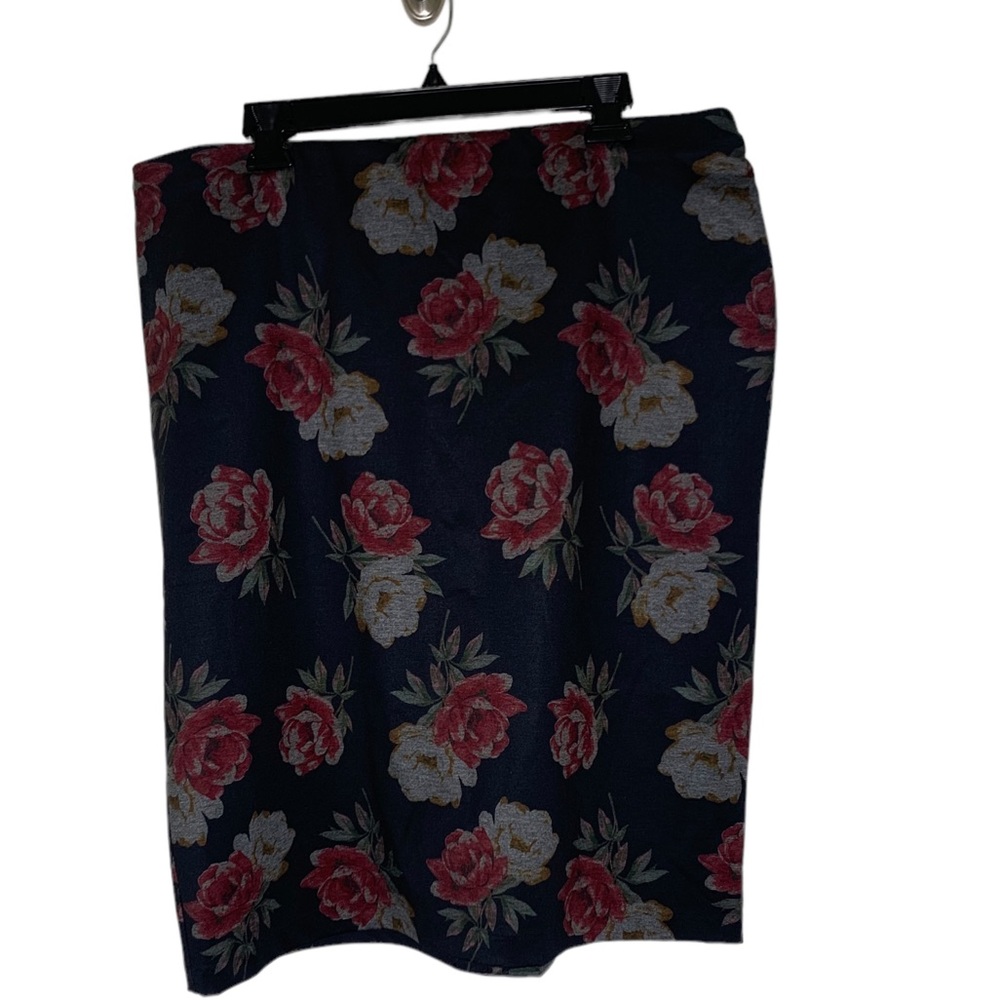 Christopher & Banks Floral Print Pencil Skirt Sz XL
